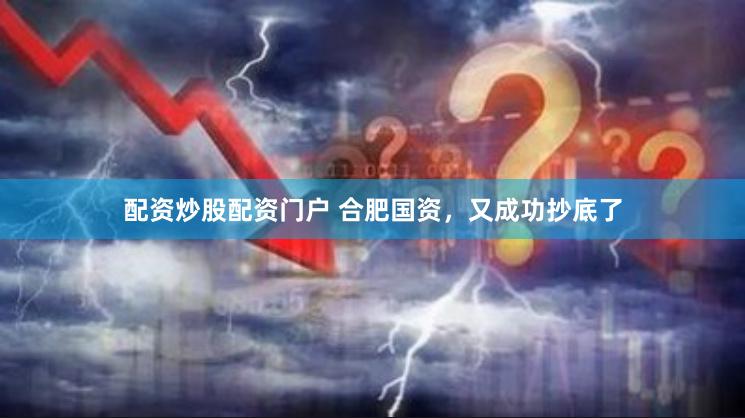 配资炒股配资门户 合肥国资，又成功抄底了