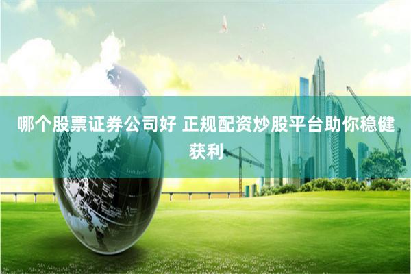 哪个股票证券公司好 正规配资炒股平台助你稳健获利